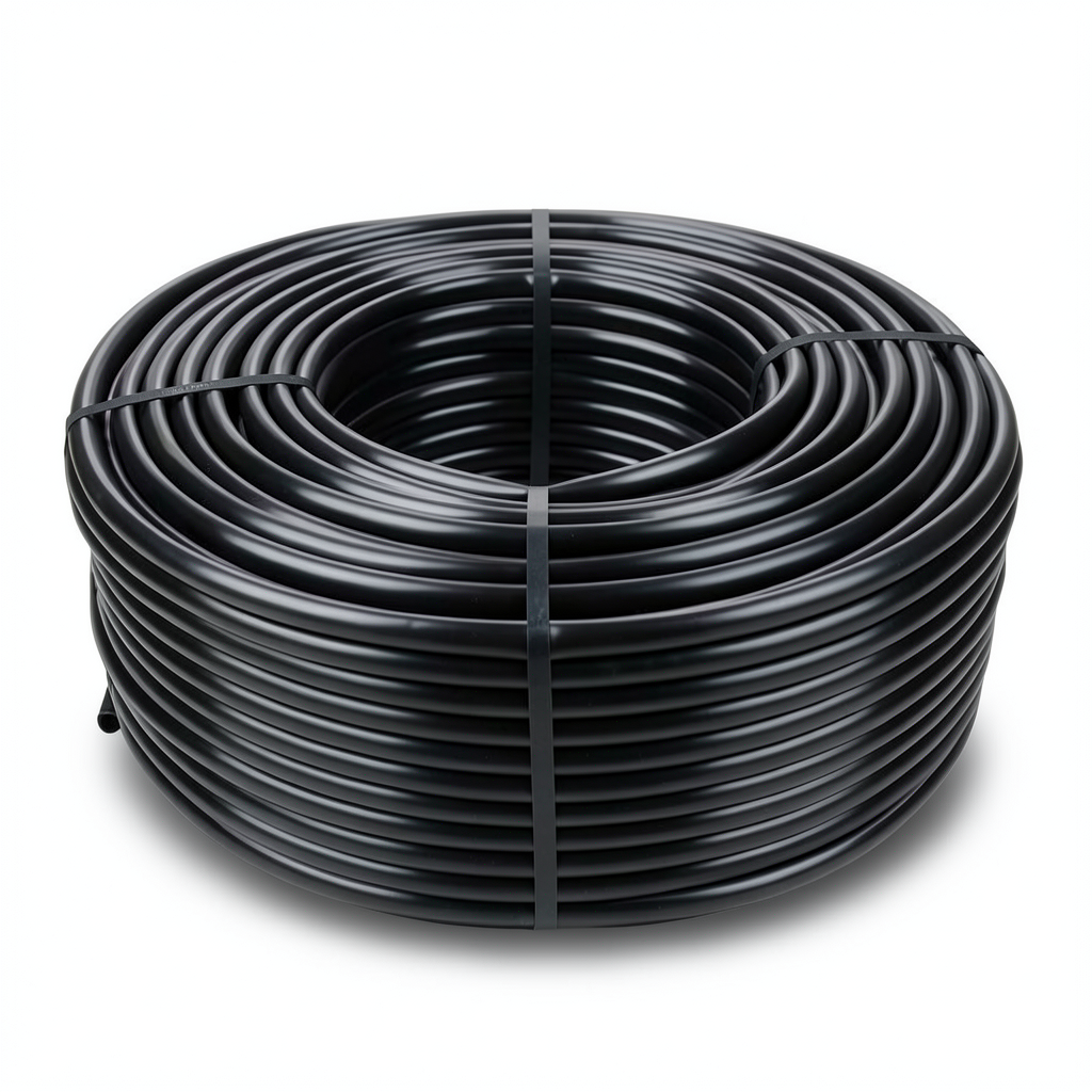 HDPE Plastic Coil Pipe Nominal Pressure 6 Bar PE 80, Outside Diameter 125 mm SDR 33 Black