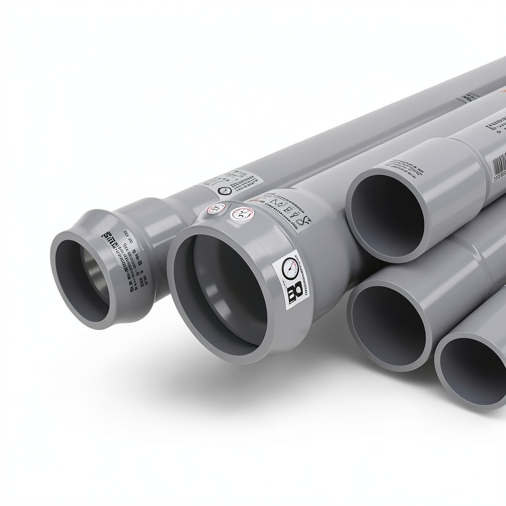 UPVC Pipes Nominal Pressure 8 Bar Outside Diameter 450 mm Thickness 13.8 mm Gray | Al Watania Plastics