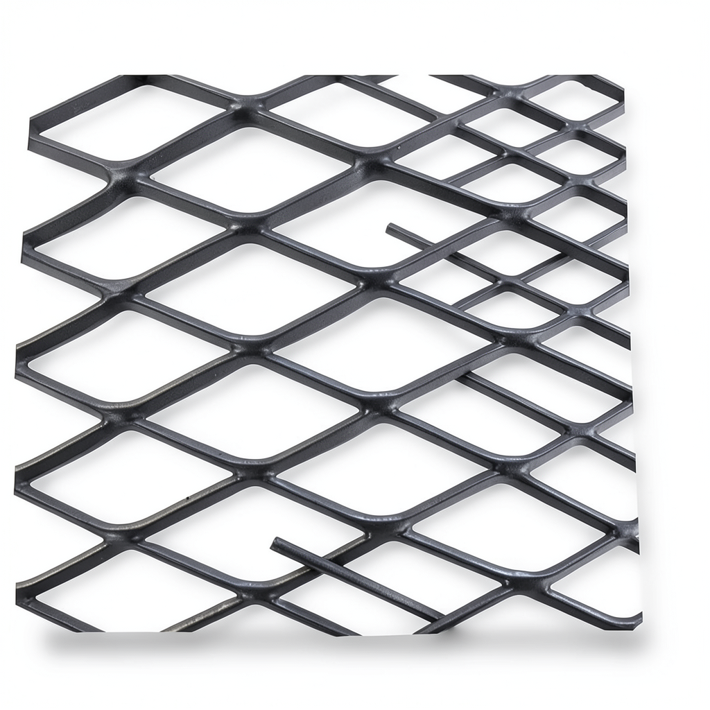 Hot Rolled Black Steel Expanded Metal Mesh 2.3 mm Thickness 1.22m Width 4m Length