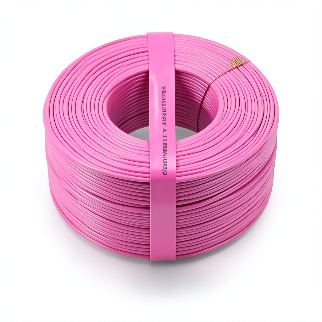 Flexible Copper Electric Wire 6mm, 600/1000V, 100 yards, Pink | Al Fanar