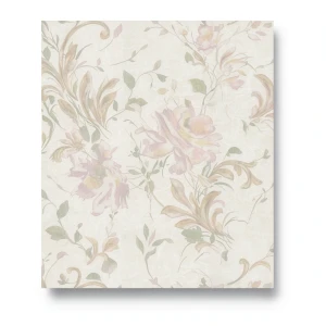 Wall Decoration Floral Design 10 m x 1.06 m Pale Beige, Model 81425
