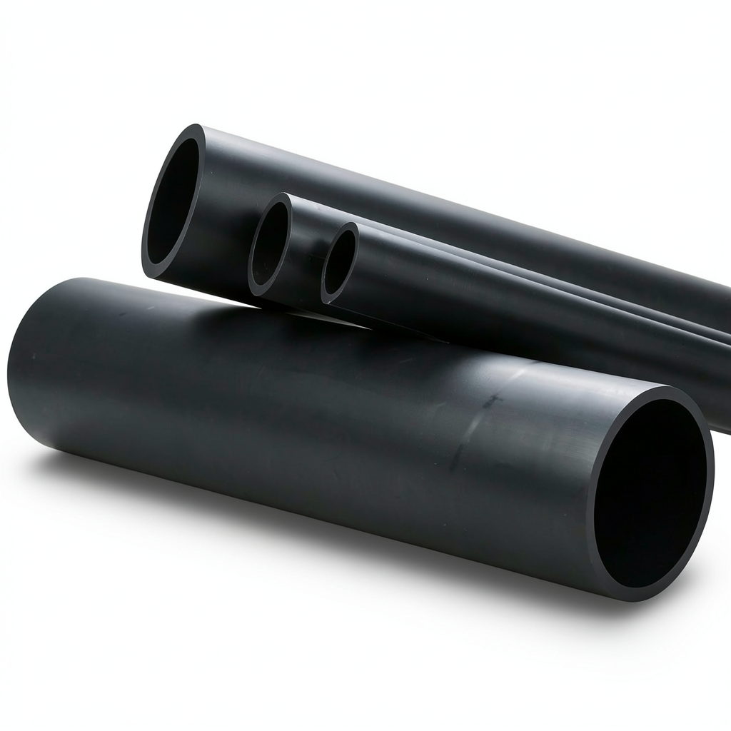 انابيب بلاستيك HDPE ضغط 12.5 بار PE 80 قطر 400 ملي SDR 11 اسود