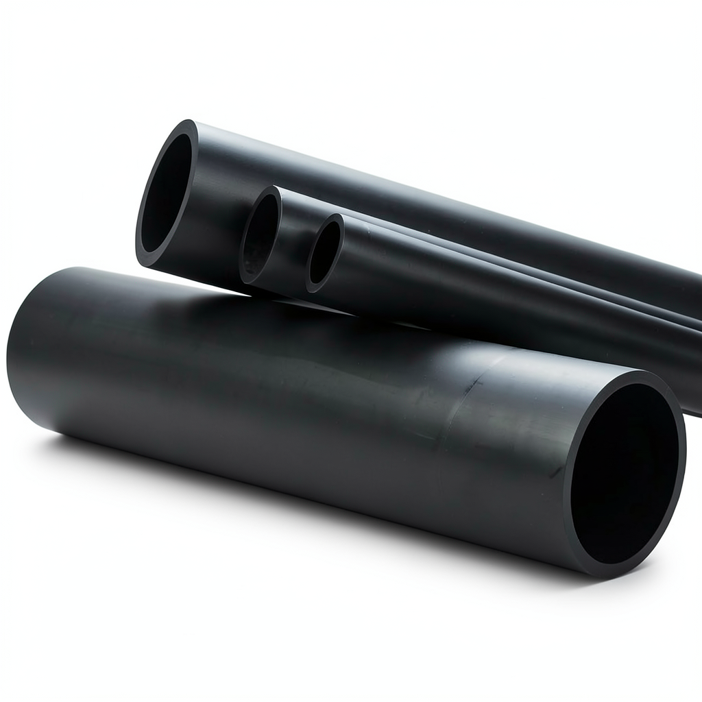 انابيب HDPE ضغط 12.5 بار PE 80 قطر 500 ملم SDR 11 لون اسود