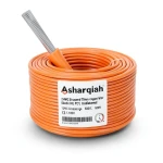 سلك كهرباء نحاس مجدول 2 AWG مطلي بالقصدير معزول PVC 105°C برتقالى 600 فولت 500 قدم | شركة كابلات الشرقية للصناعة