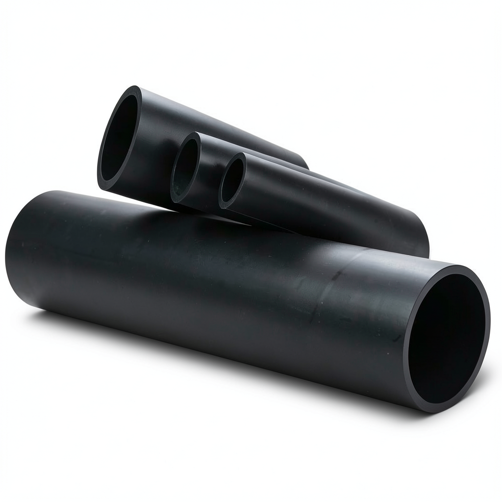 HDPE Plastic Pipe Nominal Pressure 12.5 Bar PE 80 Outer Diameter 560 mm Thickness 50.8 mm SDR 11 Black Color
