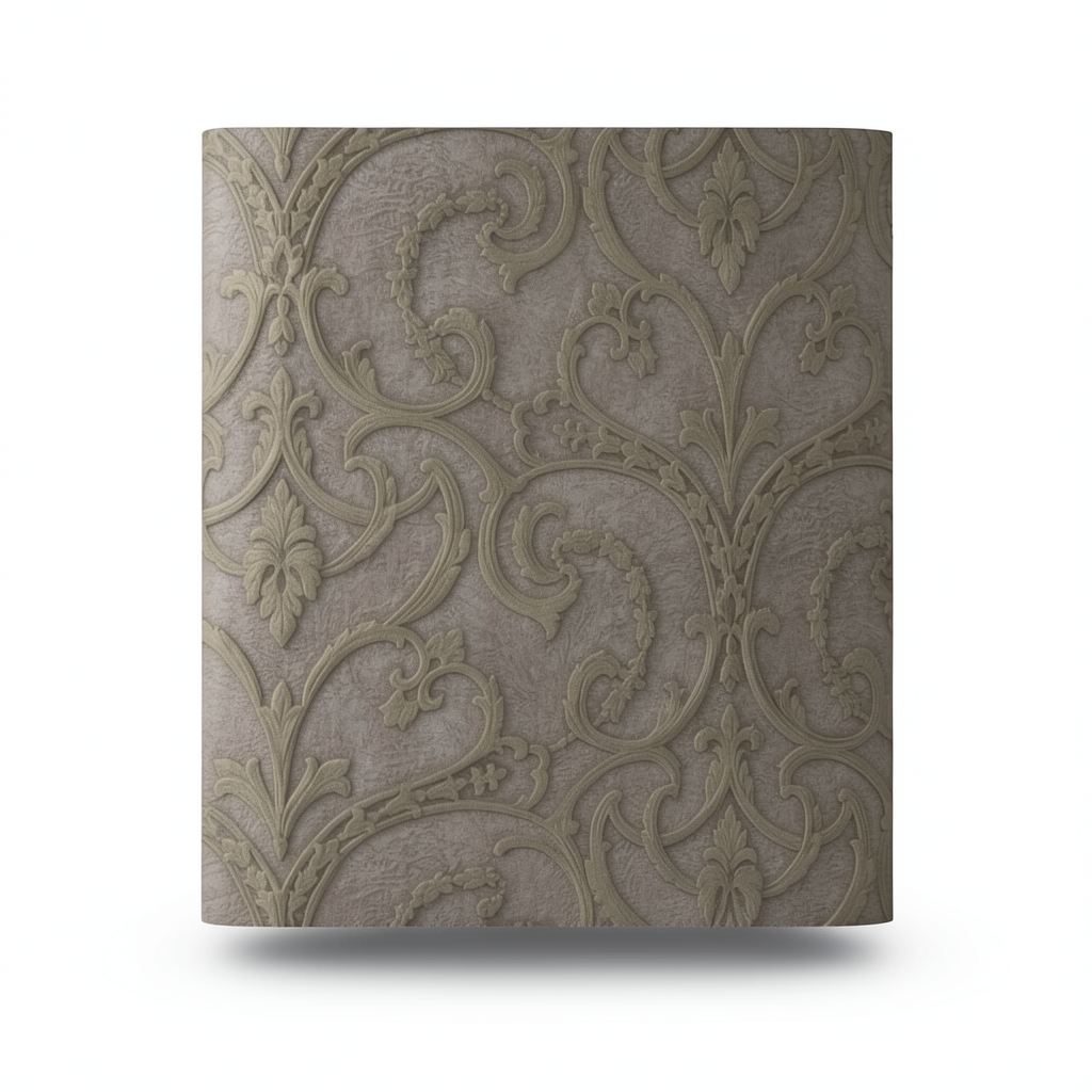 Italian Wallpaper Classic Design 10m x 1.06m, Dark Beige