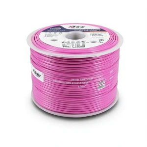 لفة سلك نحاس شعر مرن 120mm²، 600/1000 فولت، طول 100 ياردة، لون زهري | شركة الفنار