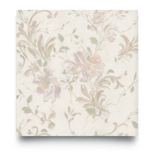 Wall Decoration Floral Design 10 m x 1.06 m Pale Beige, Model 81425