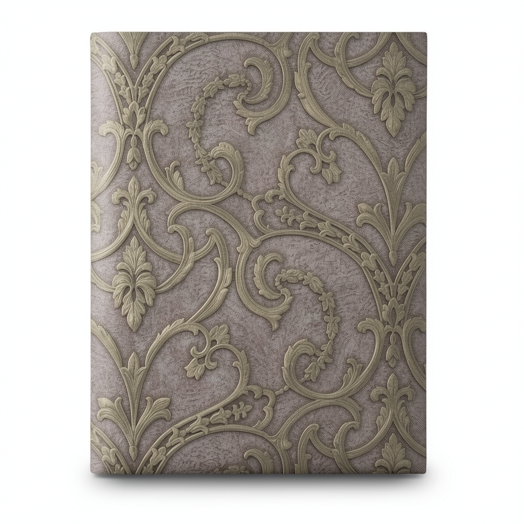 Italian Wallpaper Classic Design 10m x 1.06m, Dark Beige