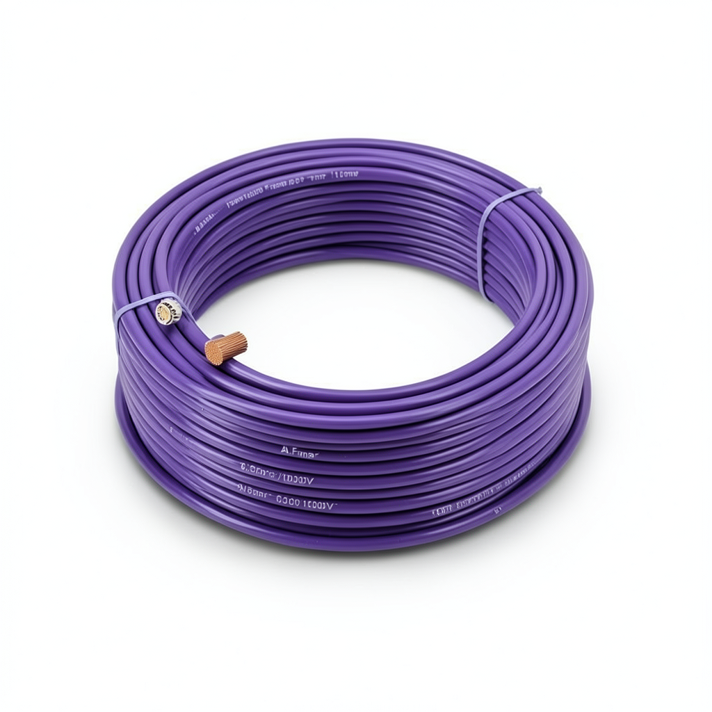 0.5mm Flexible Copper Wire 600/1000V 300ft Length, Purple | Al Fanar