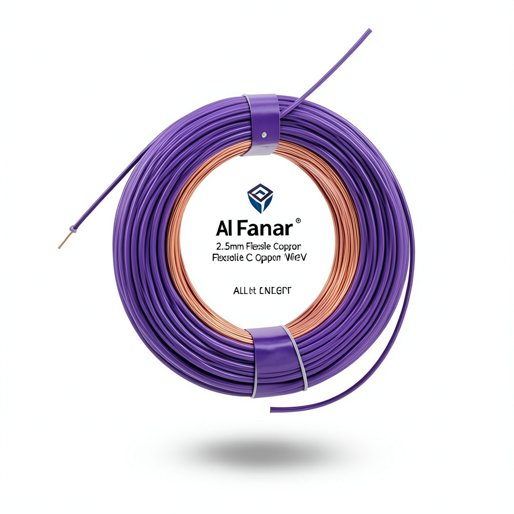 سلك 2.5mm نحاس شعر مرن 600/1000V طول 300 قدم بنفسجي | شركة الفنار