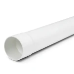 UPVC Plastic Pipe PN 8 Bar SDR 33, 140 mm OD, 4.3 mm Thickness, White Color