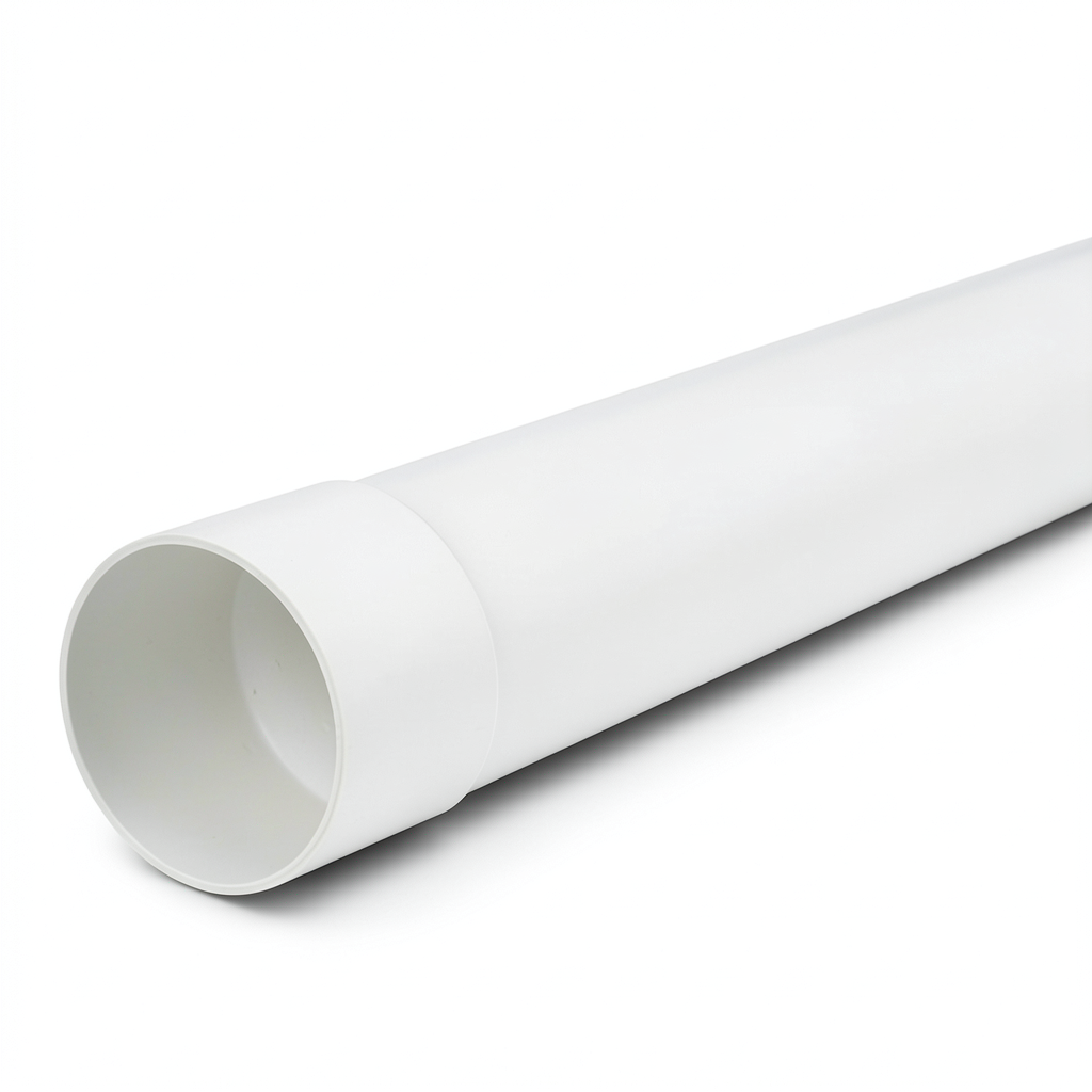 أنابيب بلاستيك UPVC ضغط 8 بار (SDR 33) قطر خارجي 140 مم سماكة 4.3 مم لون أبيض