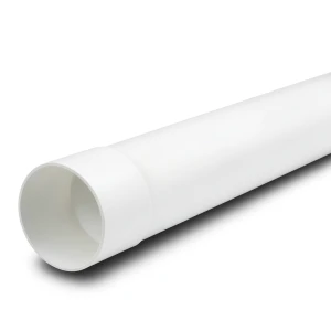 مواسير UPVC ضغط 8 بار (SDR 33) قطر خارجي 200 ملم سمك 6.2 مم لون أبيض