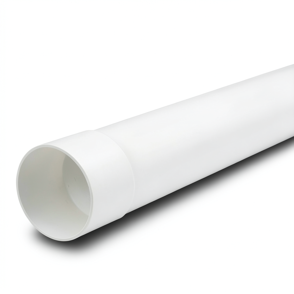 مواسير UPVC ضغط 8 بار (SDR 33) قطر خارجي 200 ملم سمك 6.2 مم لون أبيض