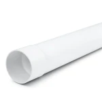 UPVC Plastic Pipe PN 8 Bar SDR 33, 225 mm OD, 6.9 mm Thick, White
