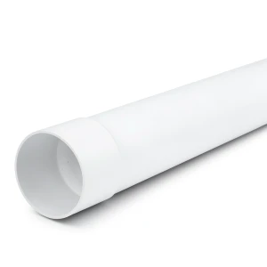 أنابيب بلاستيك UPVC ضغط 8 بار (SDR 33) قطر خارجي 225 مم سماكة 6.9 ملم لون أبيض