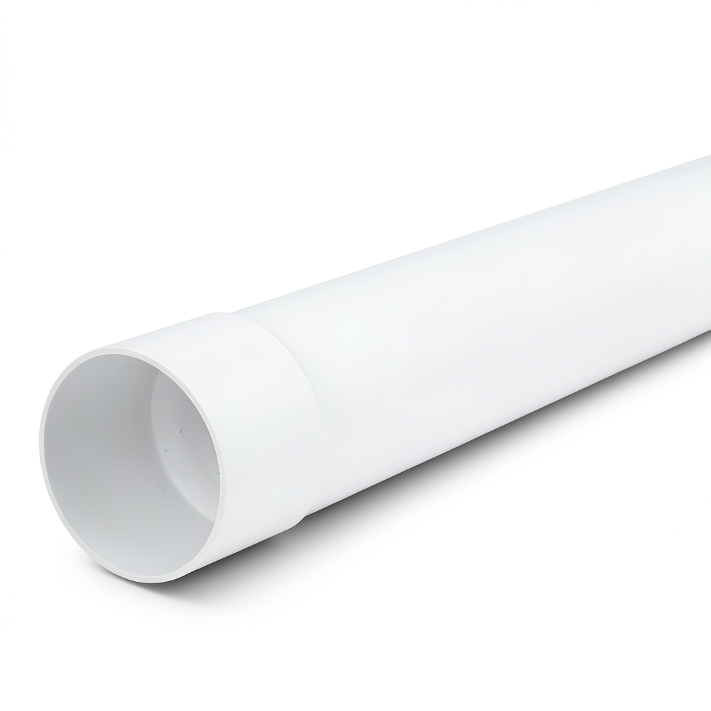 أنابيب بلاستيك UPVC ضغط 8 بار (SDR 33) قطر خارجي 225 مم سماكة 6.9 ملم لون أبيض