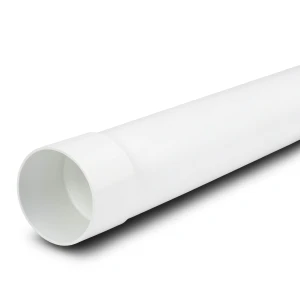 أنابيب UPVC ضغط 8 بار (SDR 33) قطر خارجي 250 مم سماكة 7.7 مم لون أبيض