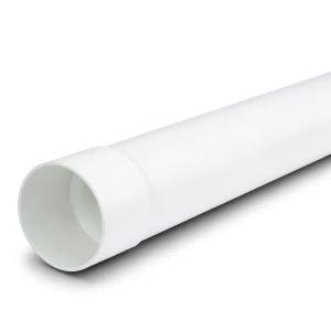 UPVC Plastic Pipe PN 10 Bar (SDR 26) Size 110 mm Thickness 4.2 mm White Color