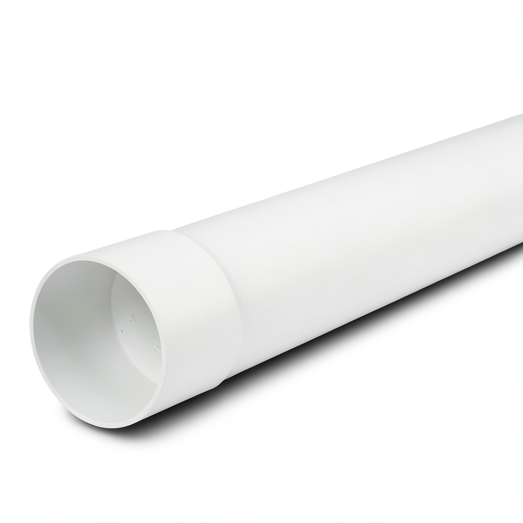 UPVC Pipe PN 10 Bar (SDR 26) Size 125 mm Thickness 4.8 mm White