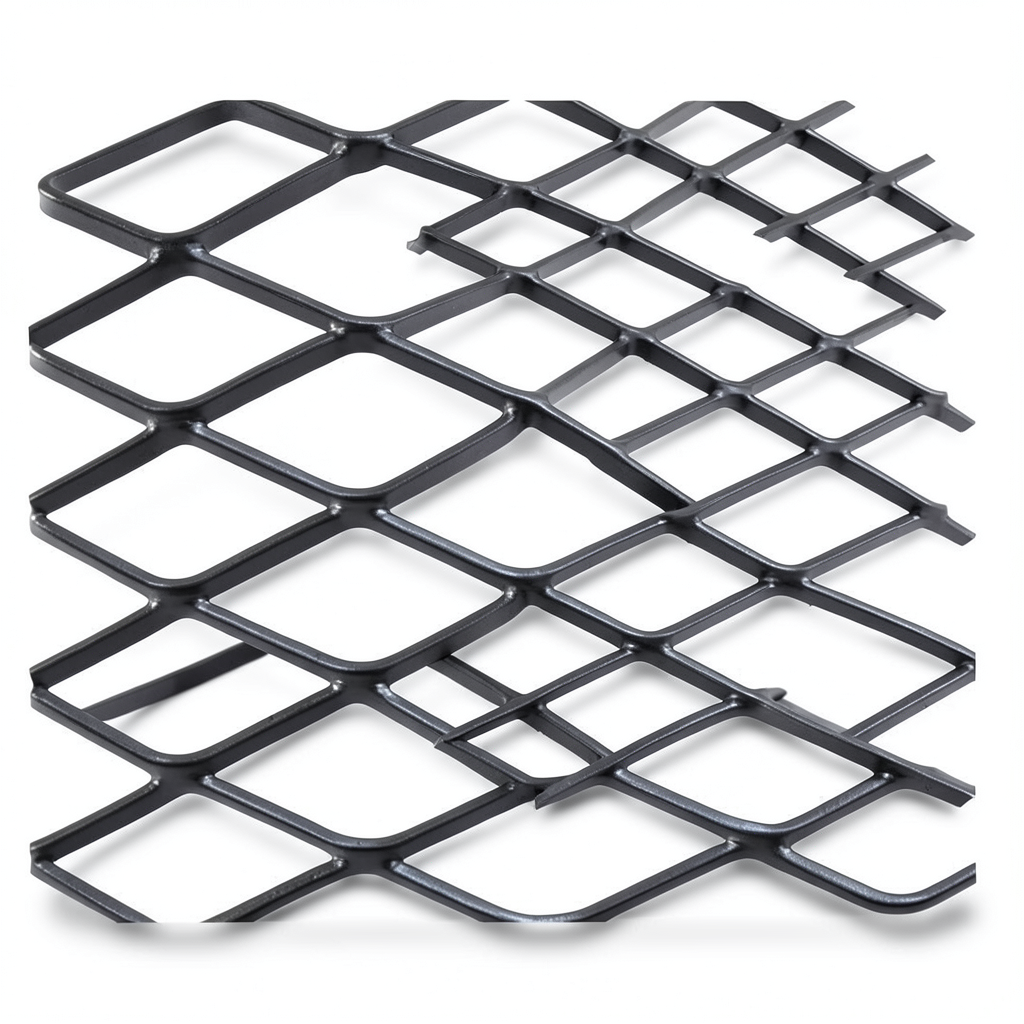 Hot Rolled Black Steel Expanded Metal Mesh Khaleeji 1.8 mm Thickness 1.22m Width 6m Length