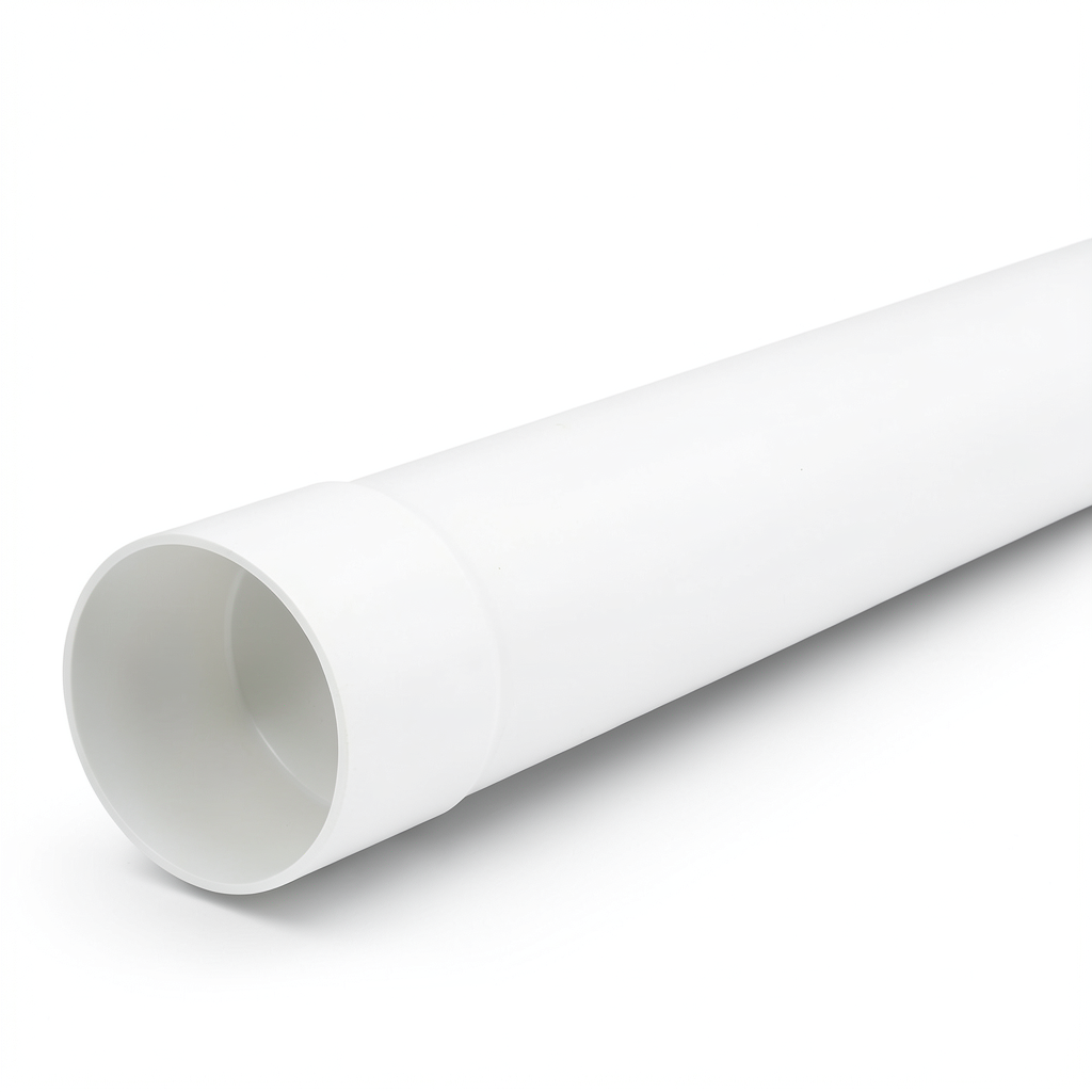 UPVC Plastic Pipe PN 10 Bar (SDR 26) Size 225 mm Thickness 8.6 mm White Color