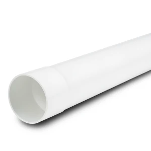 UPVC Plastic Pipe PN 12.5 Bar SDR 21 Size 110 mm Thickness 5.3 mm White