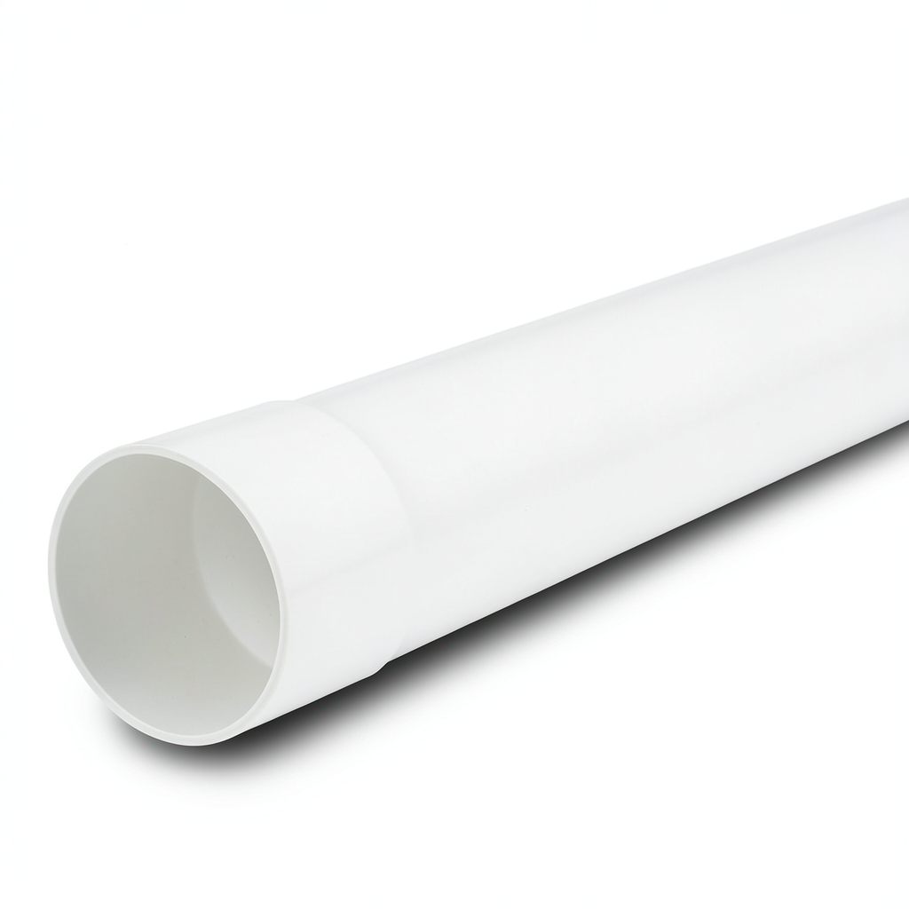 مواسير بلاستيك UPVC ضغط 12.5 بار SDR 21 مقاس 110 مم سمك 5.3 مم لون أبيض