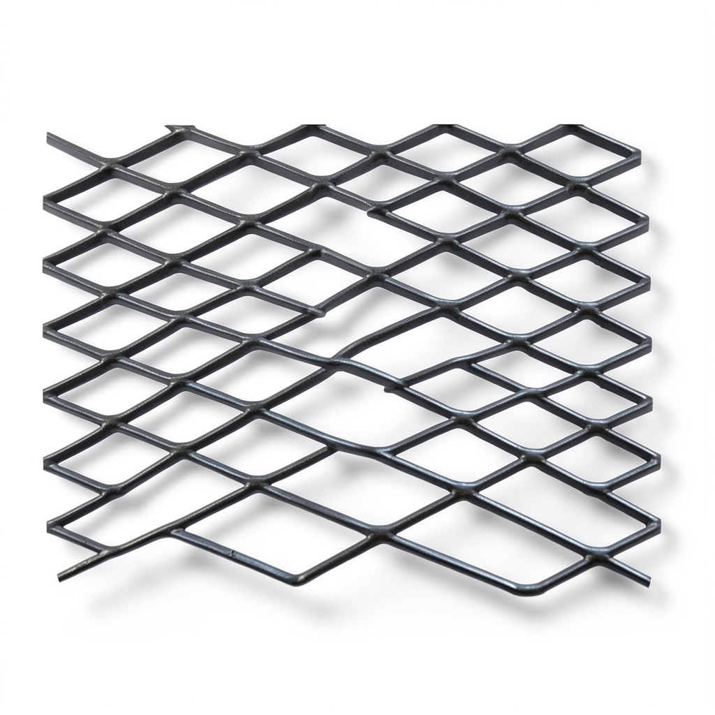 Hot Rolled Black Steel Expanded Metal Mesh Khaleeji 2 mm Thick 1.22x1 m