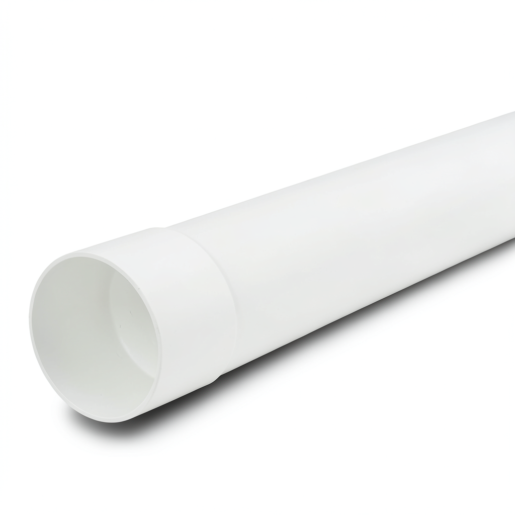 UPVC Plastic Pipe PN 12.5 Bar SDR 21 Size 140 mm Thickness 6.7 mm White