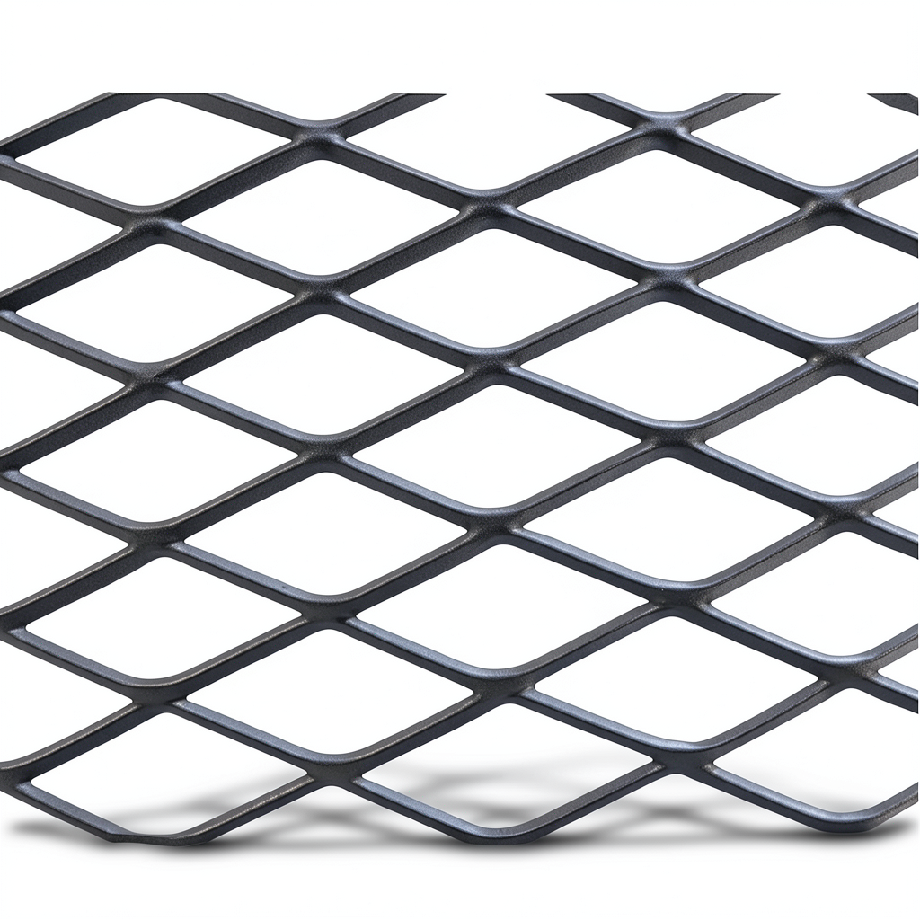 Hot Rolled Black Steel Expanded Metal Mesh Khaleeji 2 mm Thickness 1.22x4 m