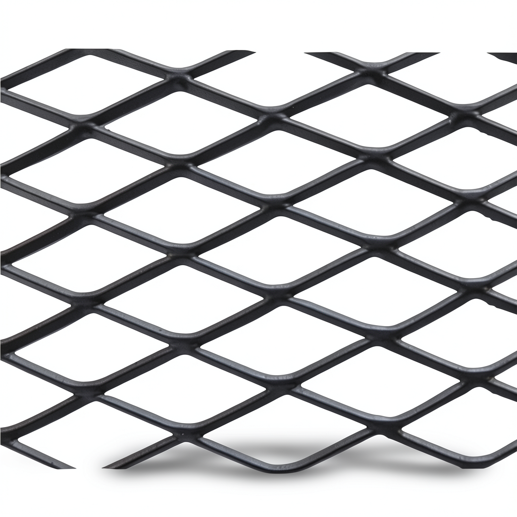 Hot Rolled Black Steel Expanded Metal Mesh Khaleeji 2 mm Thickness 1.22 m Width 5 m Length | Bait Al Tatawor