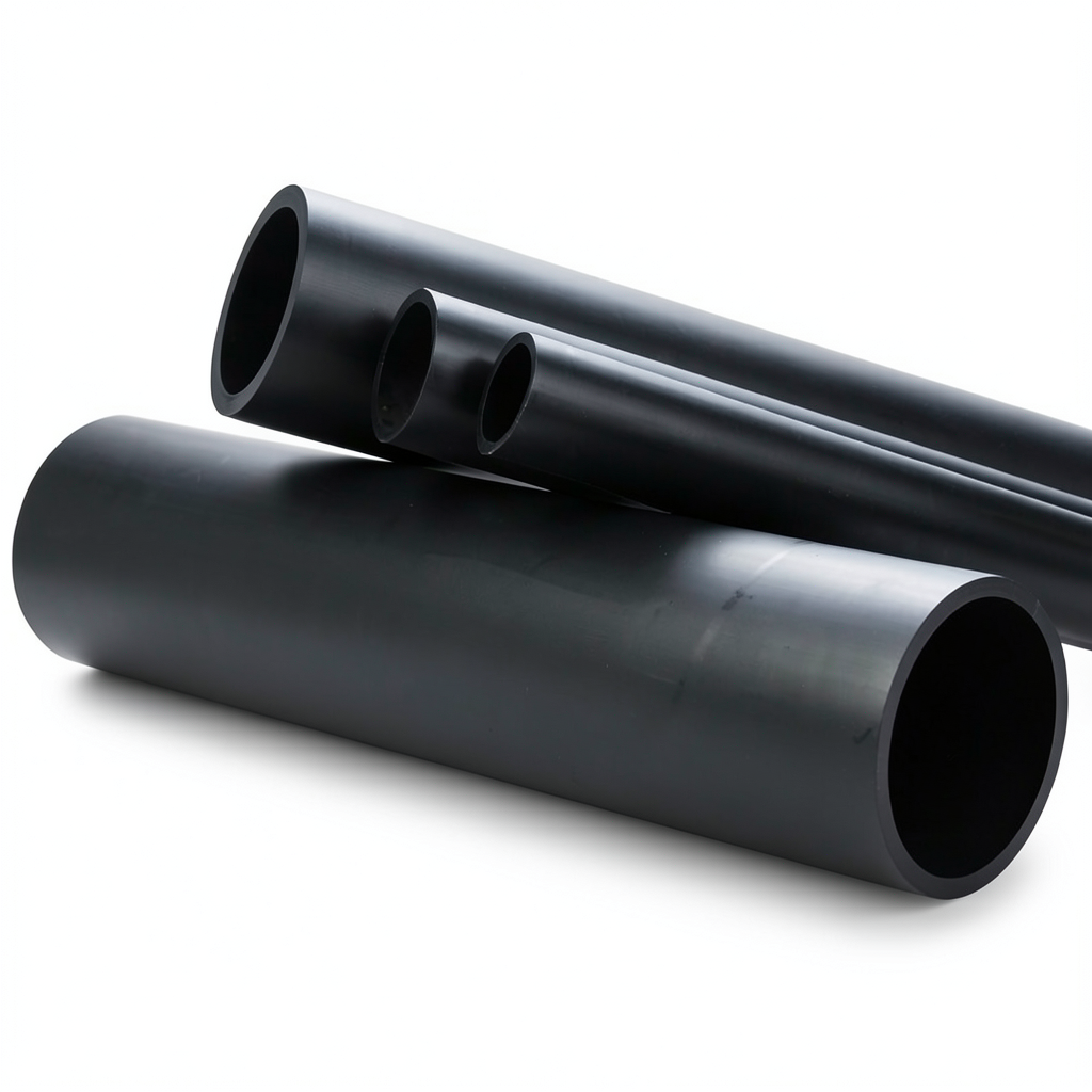 انابيب HDPE ضغط 12.5 بار PE 80 قطر 500 ملم SDR 11 لون اسود