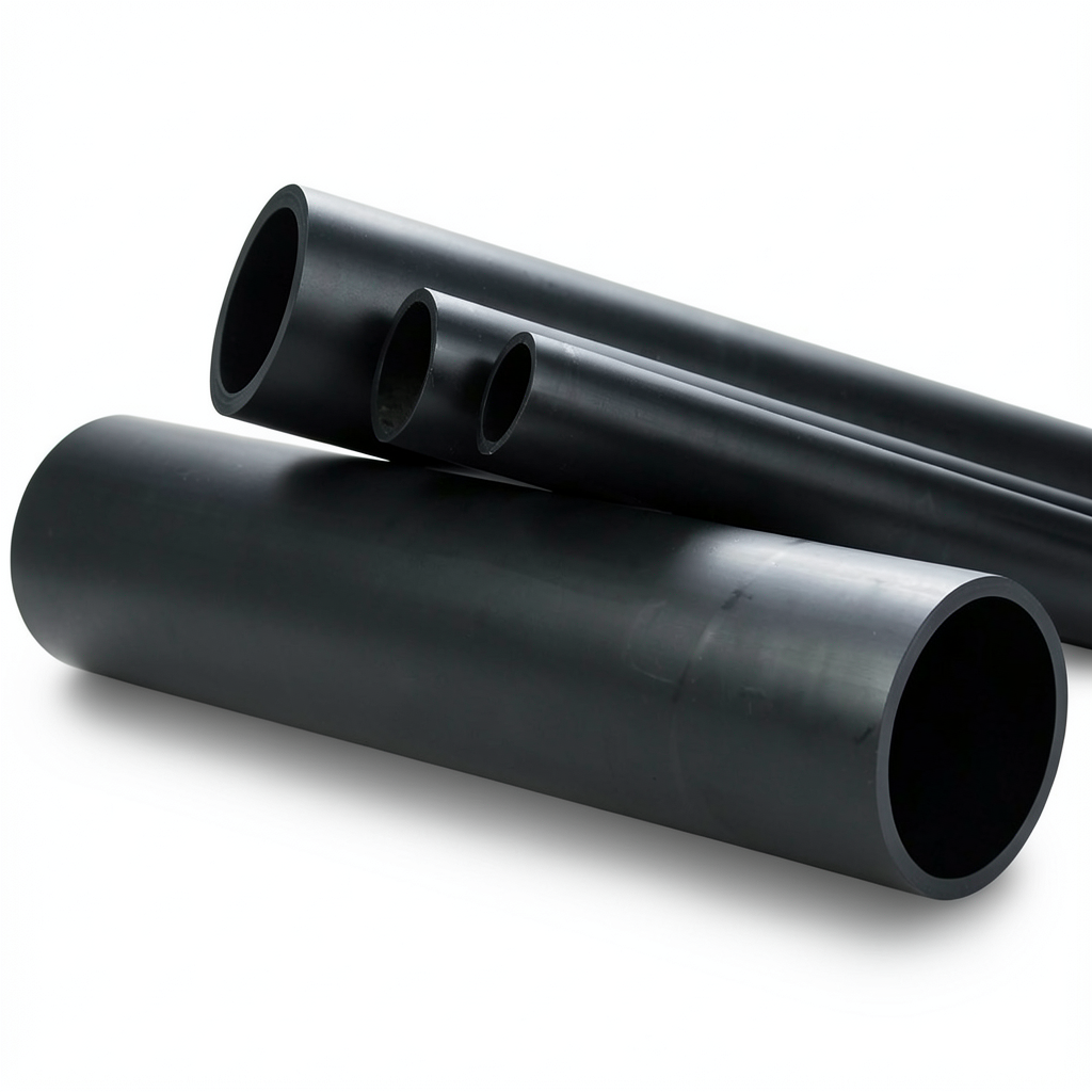 HDPE Plastic Pipe Nominal Pressure 12.5 Bar PE 80 Outer Diameter 560 mm Thickness 50.8 mm SDR 11 Black Color