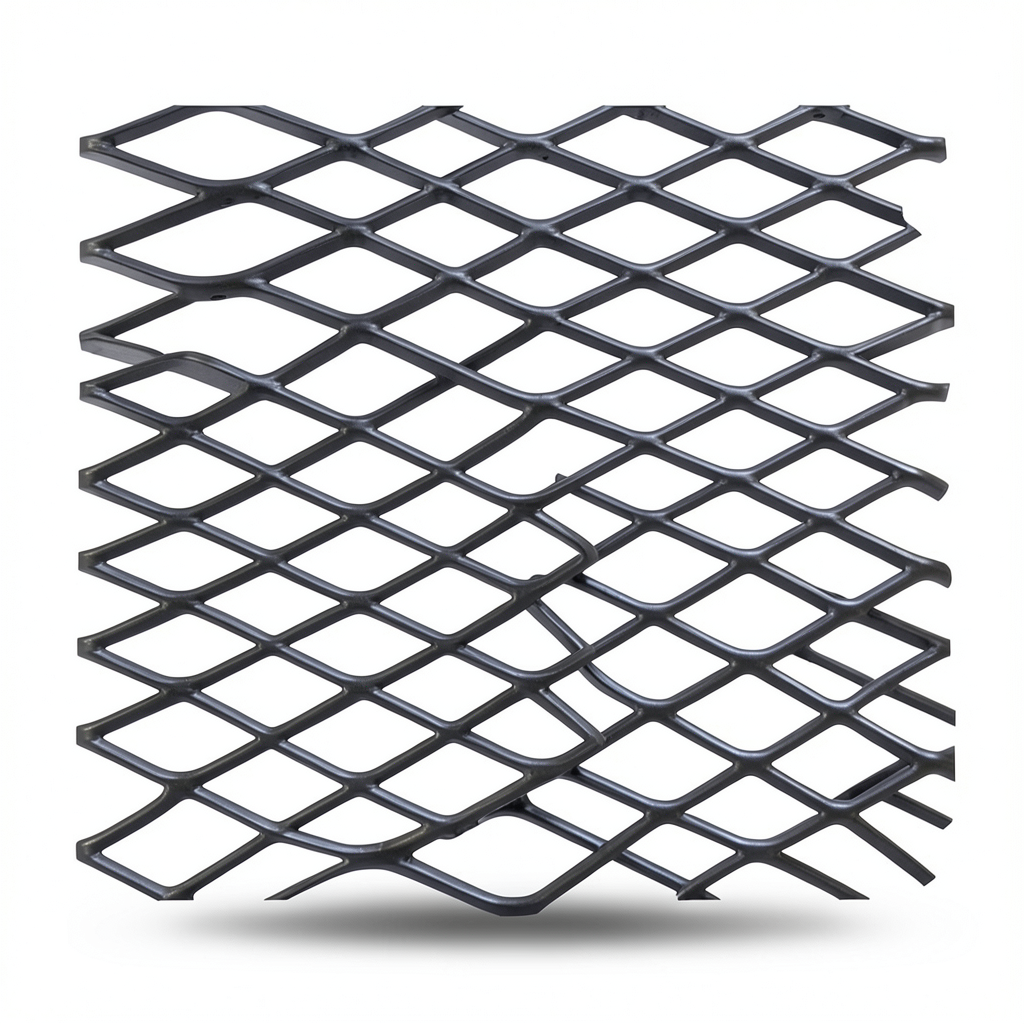 Hot Rolled Black Steel Expanded Metal Mesh Khaleeji 2 mm Thickness 6 m Length 1.22 m Width