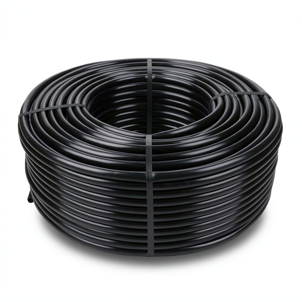 HDPE Plastic Coil Pipe Pressure 16 Bar PE 80 Size 25mm SDR 9 Thickness 2.8 mm Black