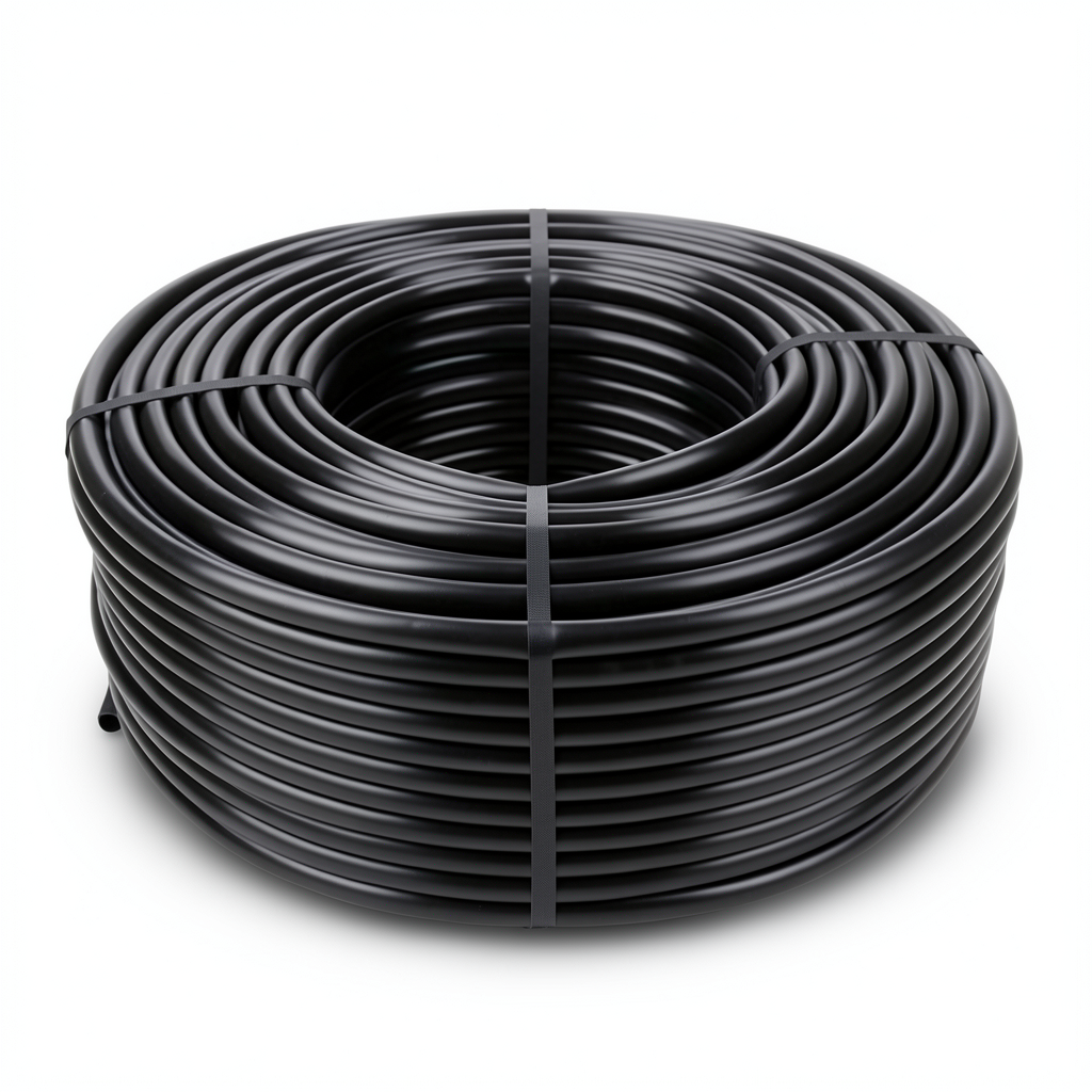 لفة أنابيب HDPE ضغط 16 بار PE 80، قطر خارجي 40 مم SDR 9 أسود