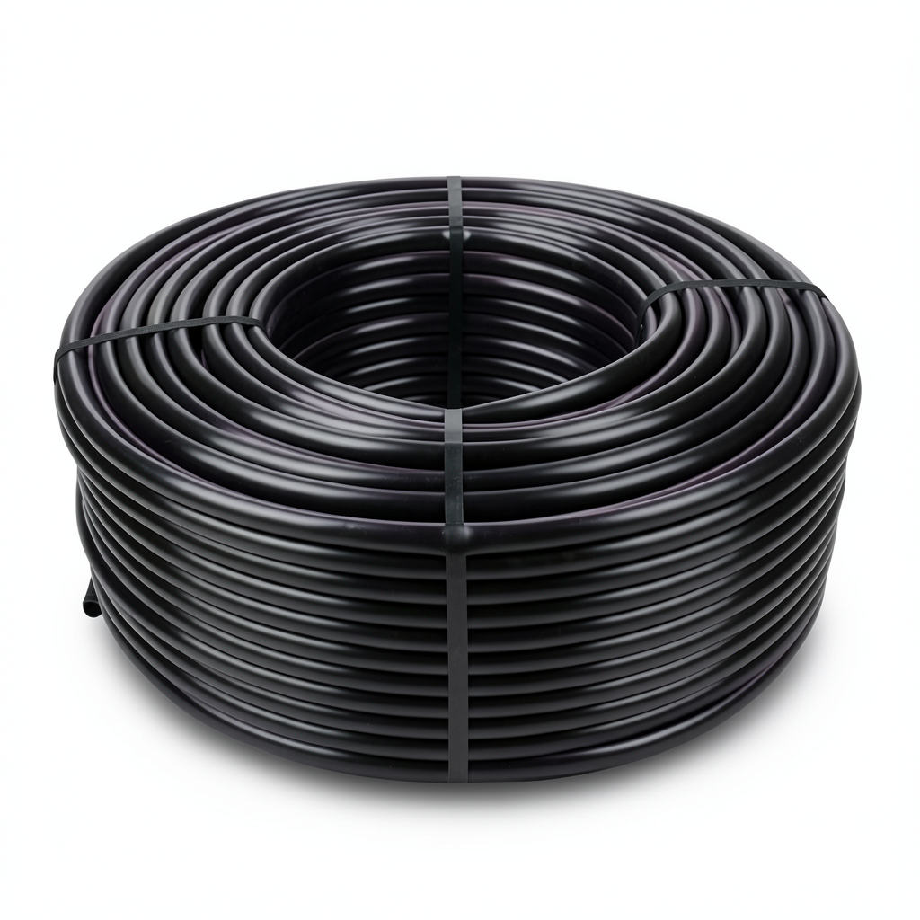 لفة انابيب بلاستيك HDPE ضغط 16 بار PE 80 قطر خارجي 75 مم SDR 9 لون اسود
