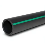 HDPE Plastic Pipe Nominal Pressure 6 Bar PE 63 OD 315 mm SDR 17.6 Black with Green Stripes