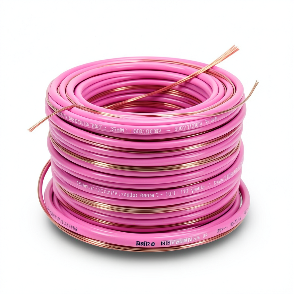 Flexible Copper Electric Wire 35mm, 600/1000V, 100 yards, Pink | Al Fanar