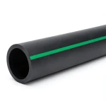 HDPE Plastic Pipe Nominal Pressure 6 Bar PE 63 OD 315 mm SDR 17.6 Black with Green Stripes