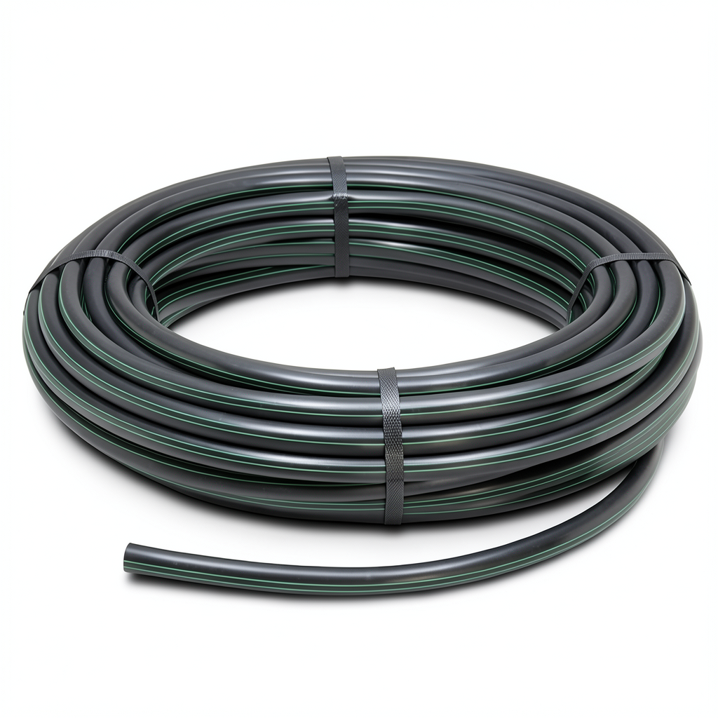 لفة أنابيب بلاستيك HDPE ضغط 10 بار PE 63 قطر خارجي 32 مم SDR 11 لون أسود