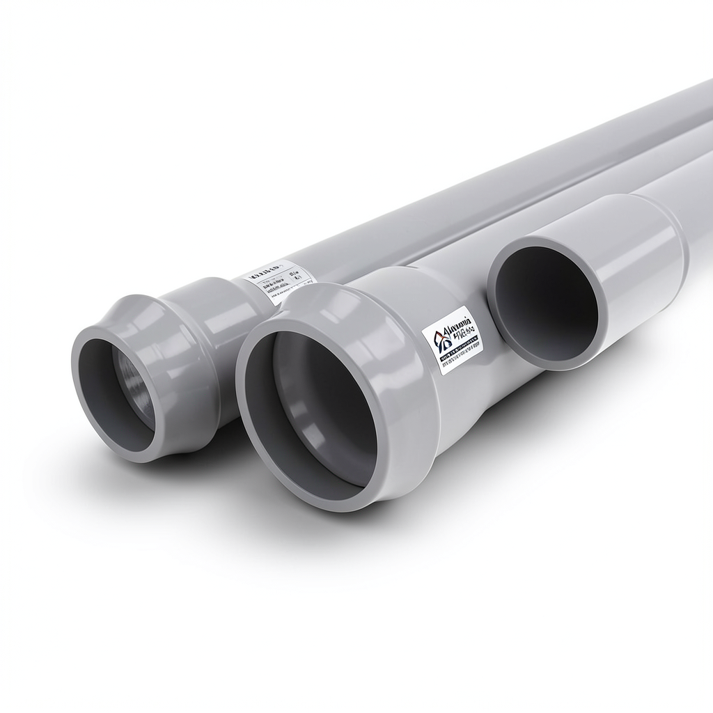 UPVC Pipes Nominal Pressure 20 Bar Outside Diameter 110 mm Thickness 8.1 mm Gray | Al Watania Plastics