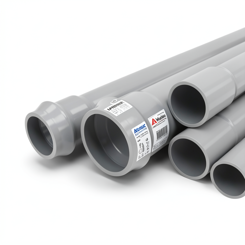 UPVC Pipes Nominal Pressure 8 Bar Outside Diameter 900 mm Thickness 27.6 mm Gray | Al Watania Plastics