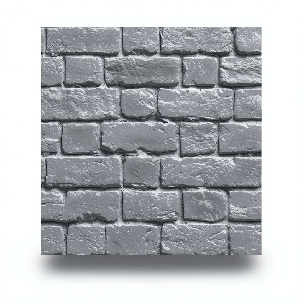 Stone Wall Covering Gray Color 10m x 0.53m, Model 369-3