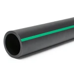 HDPE Polyethylene Pipe PN 10 Bar PE 63 OD 250 mm SDR 11 Black with Green Stripes