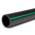 HDPE Polyethylene Pipe PN 10 Bar PE 63 OD 280 mm SDR 11 Black with Green Stripes