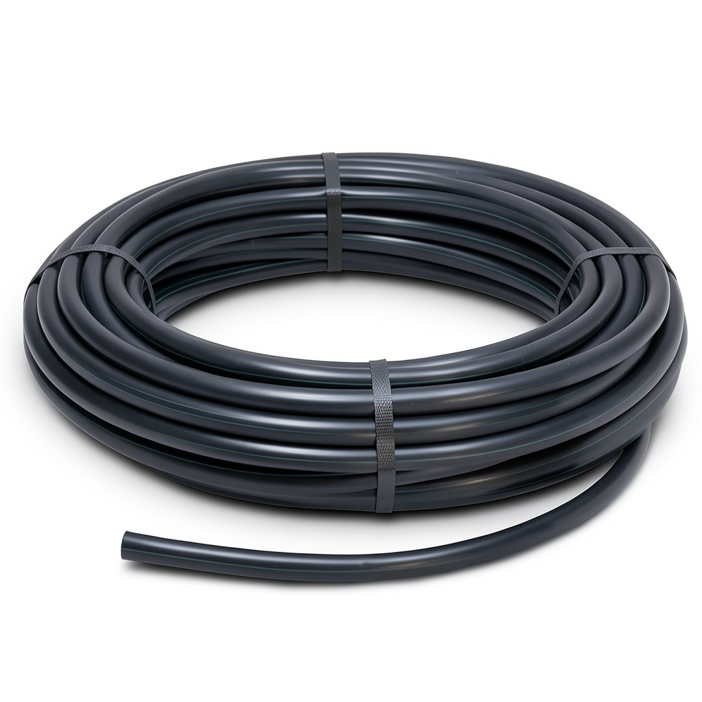 لفة أنابيب HDPE ضغط 10 بار PE 63 قطر خارجي 20 مم SDR 11 لون أسود