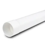 UPVC Plastic Pipe PN 8 Bar SDR 33, 140 mm OD, 4.3 mm Thickness, White Color